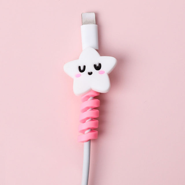 Cartoon Spiral USB Cable Protector and Organizer Bobbin