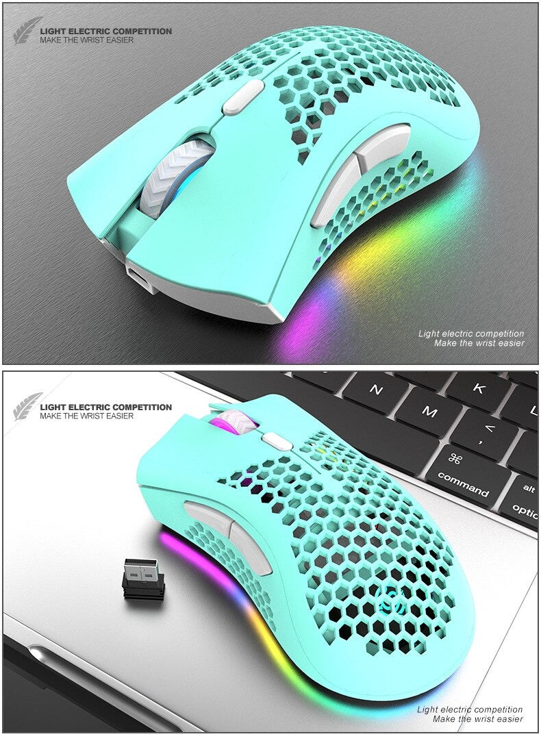 BM600 Rechargeable Wireless RGB Gaming Mouse for PC