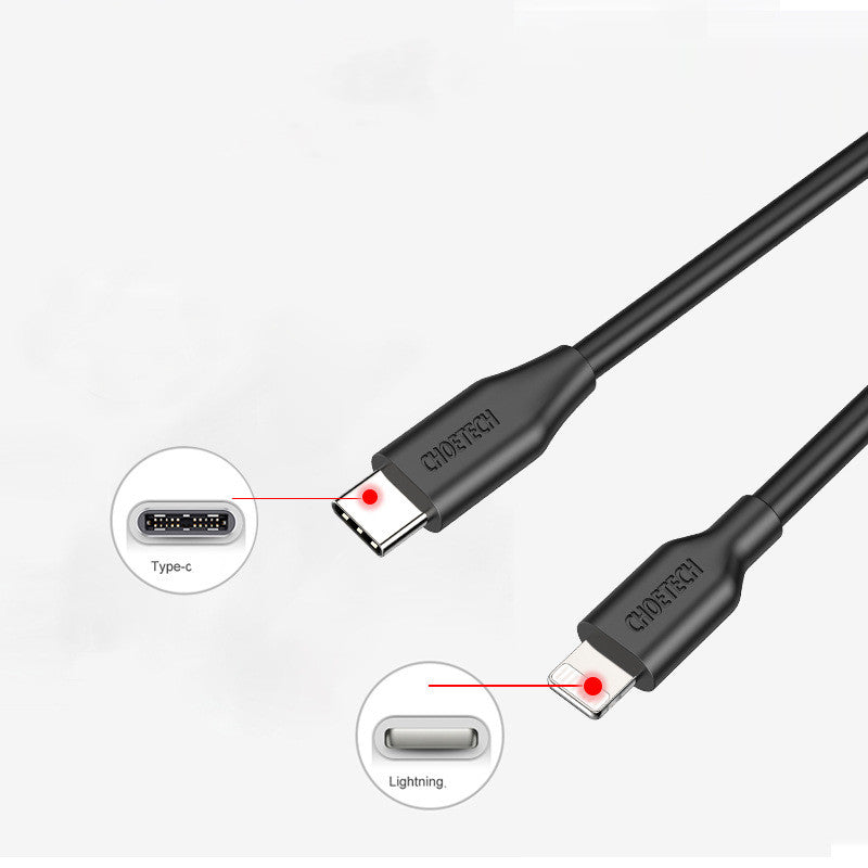 CHOETECH 2m USB-C to Lightning MFi Certified Cable